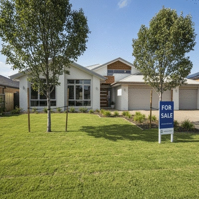 Modern Australian home with a 'for sale' sign, symbolizing home equity